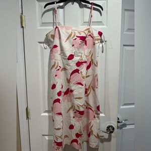 Banana Republic Pink and Cream Geometric Dress